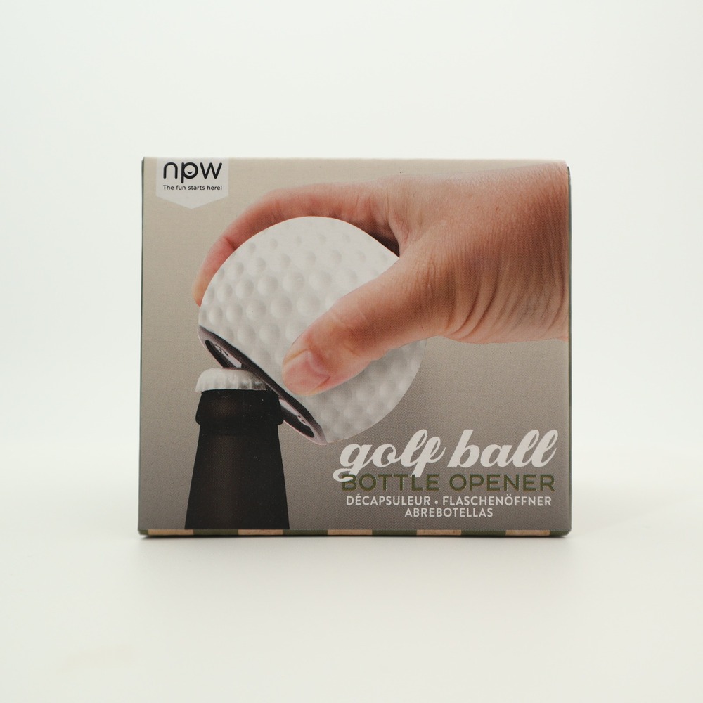NPW Golf Ball Bottle Opener Novelty Kitchen Barware Fun Gift